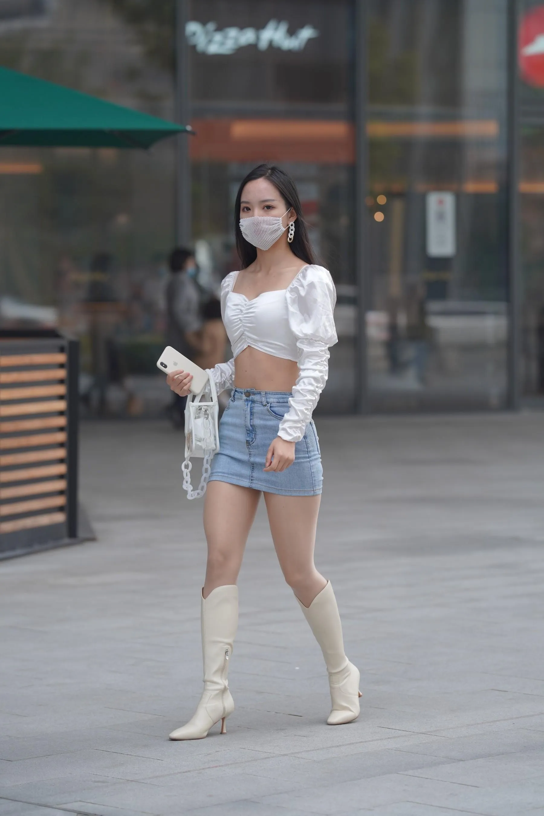 魔镜街拍 NO.170 凯恩街拍摄影-牛仔裙小姐姐 [304P]插图2